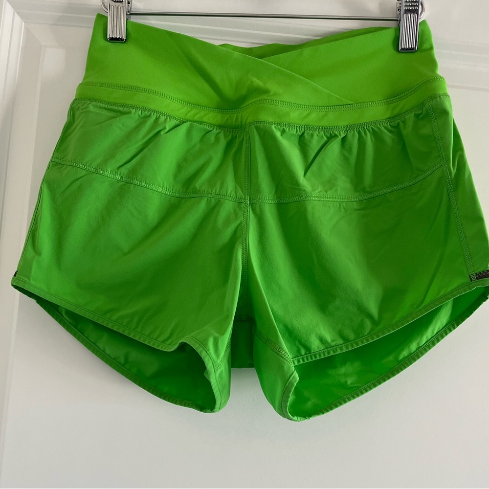 Lululemon Run Pace Solid Green Crossover Front Sh… - image 2